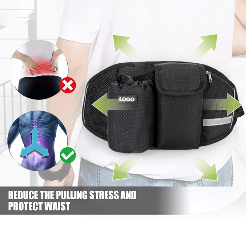 Outdoor Sports Dog Walking Waist Bag with Traction Rope Multifunctional Running Fitness Training Hands Free Pet Jogging Bag
