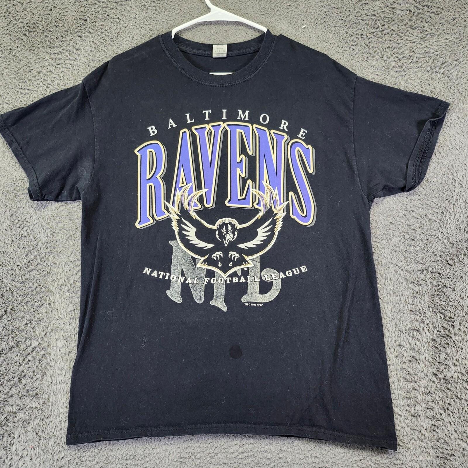Винтажная футболка Baltimore Ravens NFL Football 1999 года в винтажном стиле, размер L, унисекс S