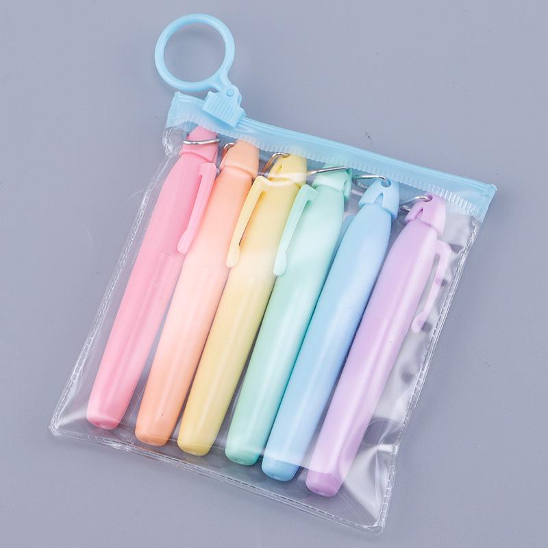 Мини-крючки-хайлайтеры в макаронных цветах Моранди Chisel Tip