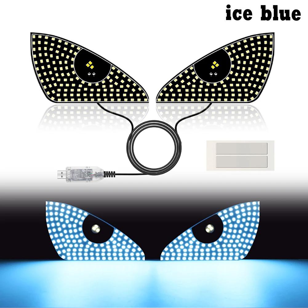 

Car LED Eyes Decorative Light Universal Rear Window Warning Light Red Devil Eye Atmosphere Light Auto Accessories 2Pcs