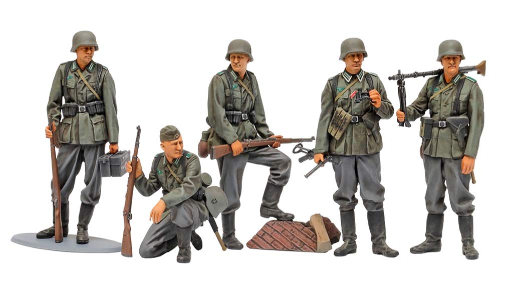 Tamiya Military Miniature Series 371 German Infantry Period Plastic Model Kit 35371 1/35 No. Set, Mid-War