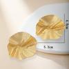 Pleated irregular geometric earrings, vintage stud earrings, high-end niche temperament earrings