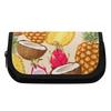 Pen Case Multi Compartment Dual Zipper Closure 300D Polyester with Two Compartments for Pens Ruler Scissors Earphones for Students
