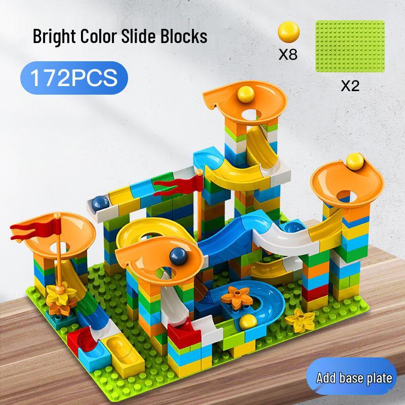 

Совместимый с Lego набор строительных блоков для мраморного трека с крупными деталями для детей 3-6 лет - Образовательные и веселые аксессуары для строительного стола