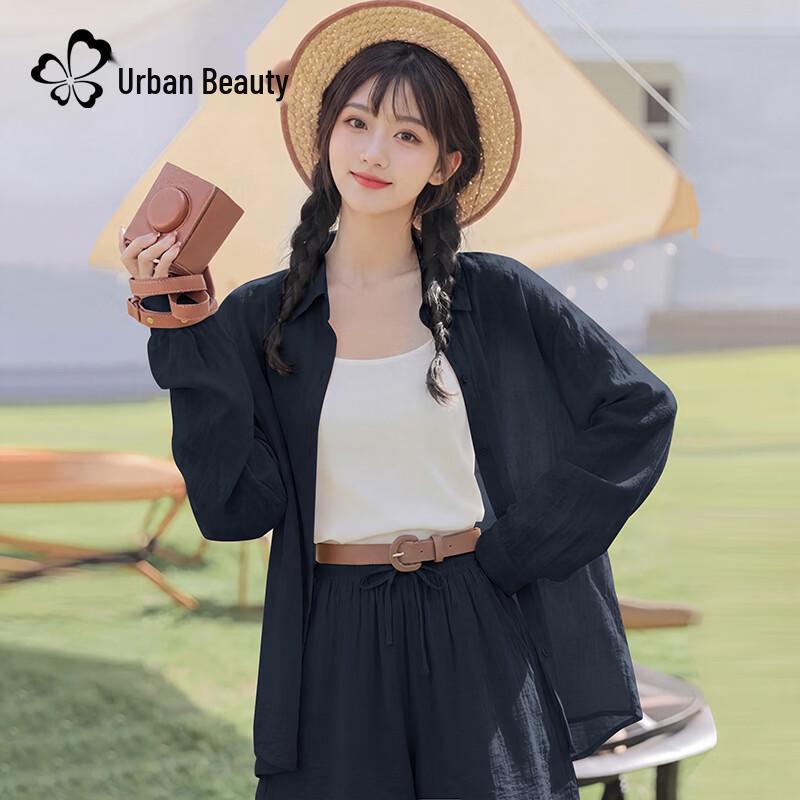 Urban Lady Women s Lightweight Viscose Linen Blend Shirt L