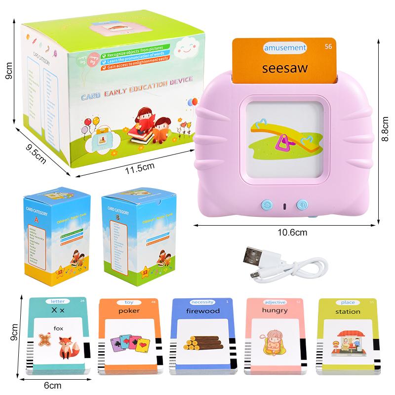 Early Education Learn English Words Toys Kids Audio Electronic Cards Book Cognitive Talking Flash Cards Game for Toddlers Gift