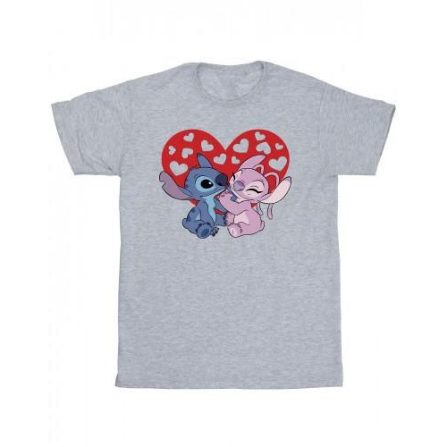 Disney Mens Lilo & Stitch Hearts T-Shirt XXXXL
