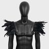 Feather Leather Shawl, Men's Cape, Party Role-playing, Nightclub Performance Costume, Halloween Costume, Ball Decoration Props