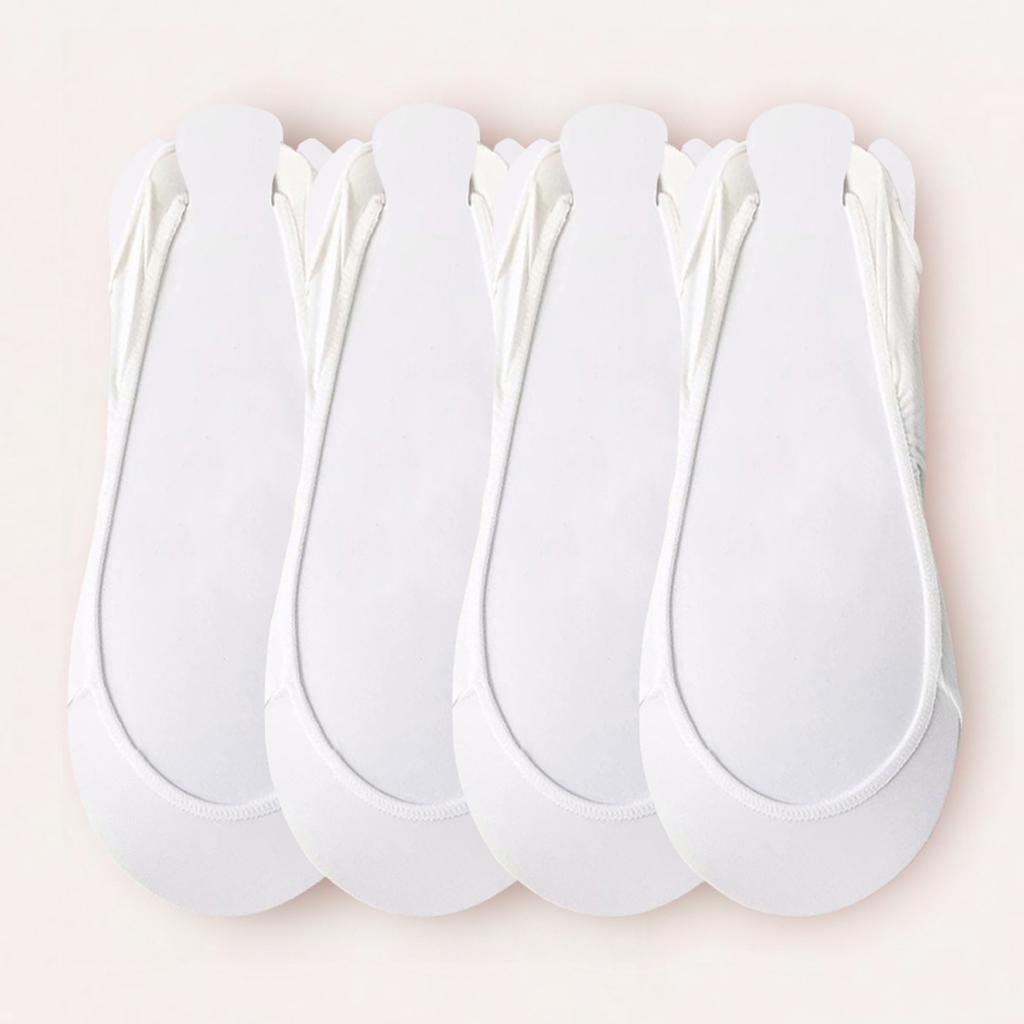 4 páry Dámské poloviční dlaň Slingback ponožky Pohodlné duté neviditelné podvazkové ponožky Letní tenké prodyšné ponožky Pantofle Žena