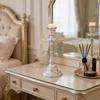 Elegant European Engraved Pattern Taper Candle Holders Antique Metal Candlestick Candelabra For Table Centerpieces