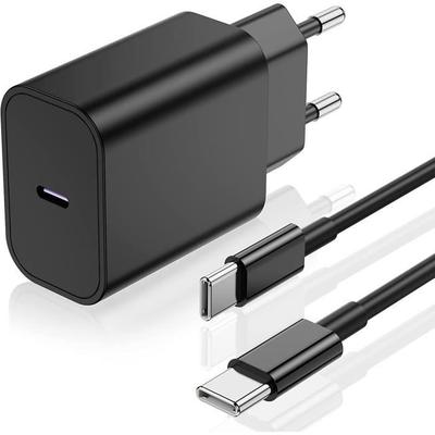 25 W USB C Fast Charger PD Power Adapter with Type C Fast Charging Cable for Samsung Galaxy S22+-S22 Plus-Ultra-S[1725]