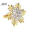 Exquisite Table Accessories Rhinestone Snowflake Napkin Ring, Metal Holder, Winter Theme Home Decor Holiday Ring for Christmas Dinner Thanksgiving