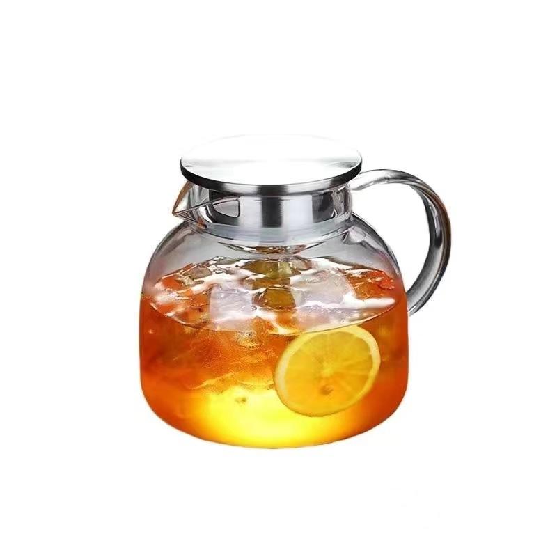 Simple Heat resistant Cool Water Bottle with High Temperature Resistance and Lid Household Living Room Large Capacity Transparent Cool Water Bottle