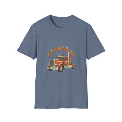 Vintage Semi Truck Illustration T Shirt | 10-4 Good Buddy Trucker