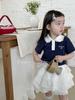 Large Summer College Style Short Sleeve Skirt Set for Girls - New Arrivals, Children's Wear