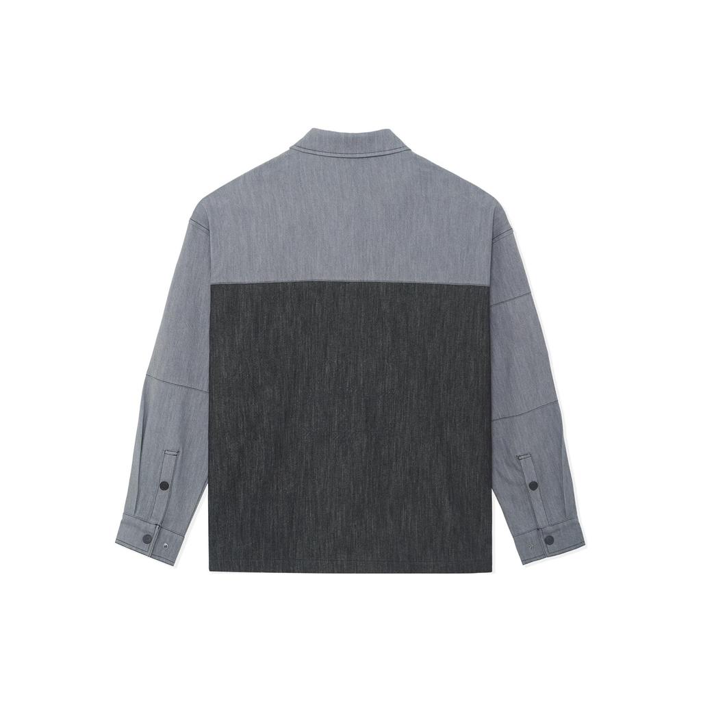 Li-Ning x Wade Series Color Block Print Shirt 'Grey Black' Men's AFDS781-1