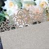 50pcs Laser-Engraved Floral Wedding Invitations Envelopes for All Events Birthday Invitation Thank You Cards Gift No Inner Paper