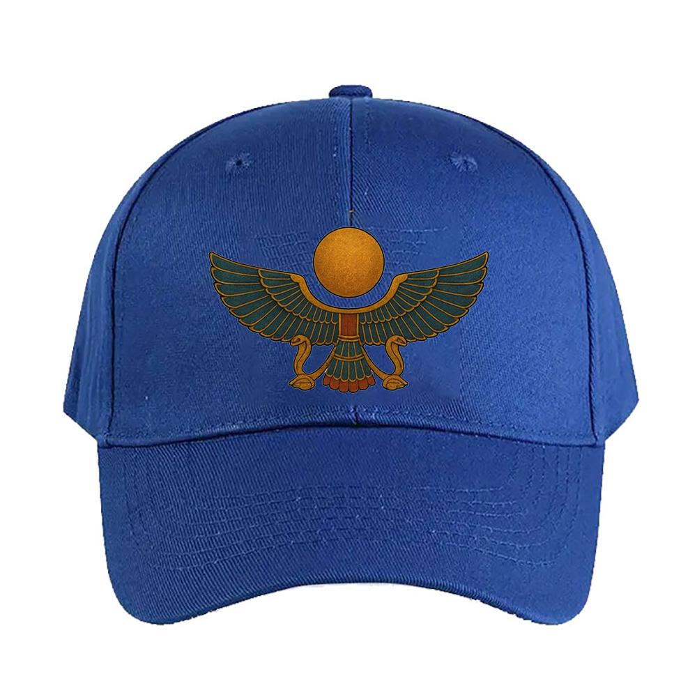 Ancient Egyptian Winged Sun Disk Symbol Woman Man Baseball Cap Adult Adjustable with Curved Brim Hiking Fishing Hat trucker cap