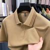 Men's Short Sleeve T-Shirt Business Casual Breathable Lapel Collarpolo Loose Fit Versatile Top