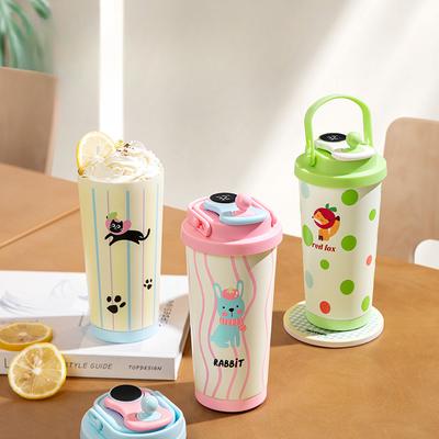 Smart Temperaturdisplay Barns Dubbeldrickkopp Termoskopp Rostfritt Stål Hög Utseendenivå Stor Kapacitet Damkopp Kaffekopp