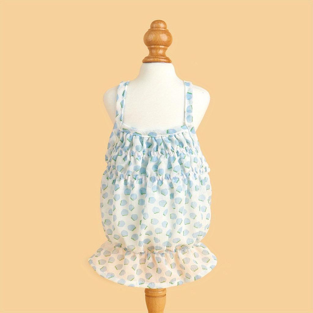 Colorful Polka Dot Dog Girl Sundress, Multi-Color Breathable Small Pet Dress, Cute Sleeveless Puppy Clothes Summer Apparel Skirt