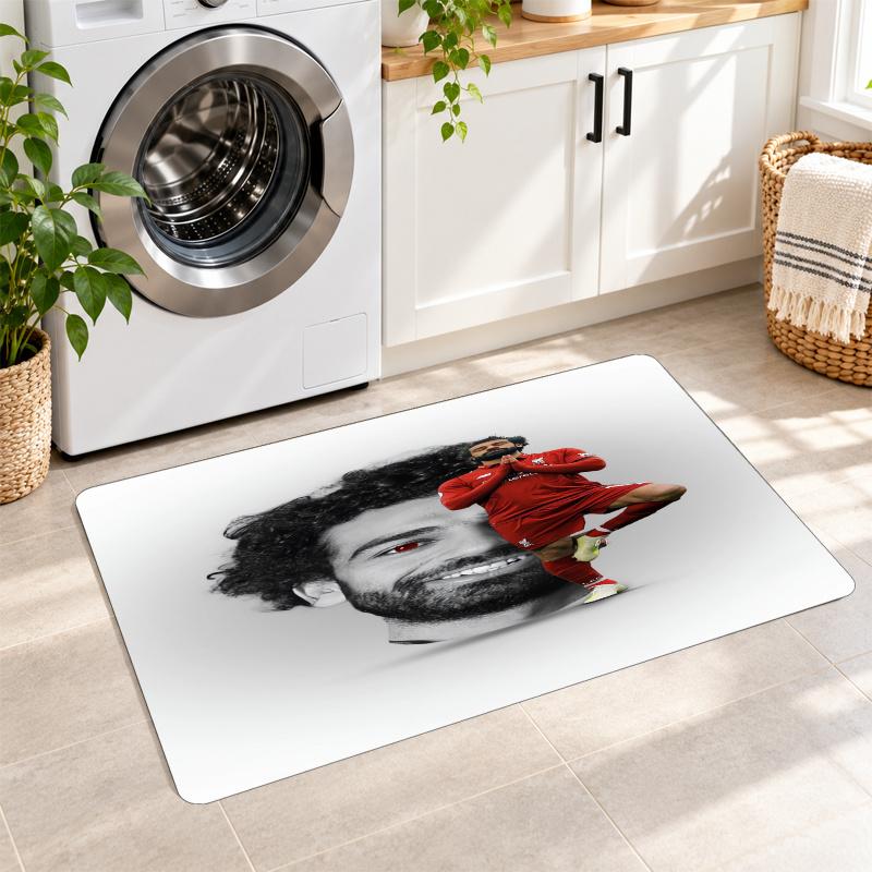 Flannel Kitchen Mat Mohamed Salah Soft Area Rug Non Slip Floor Carpet Home Decoration