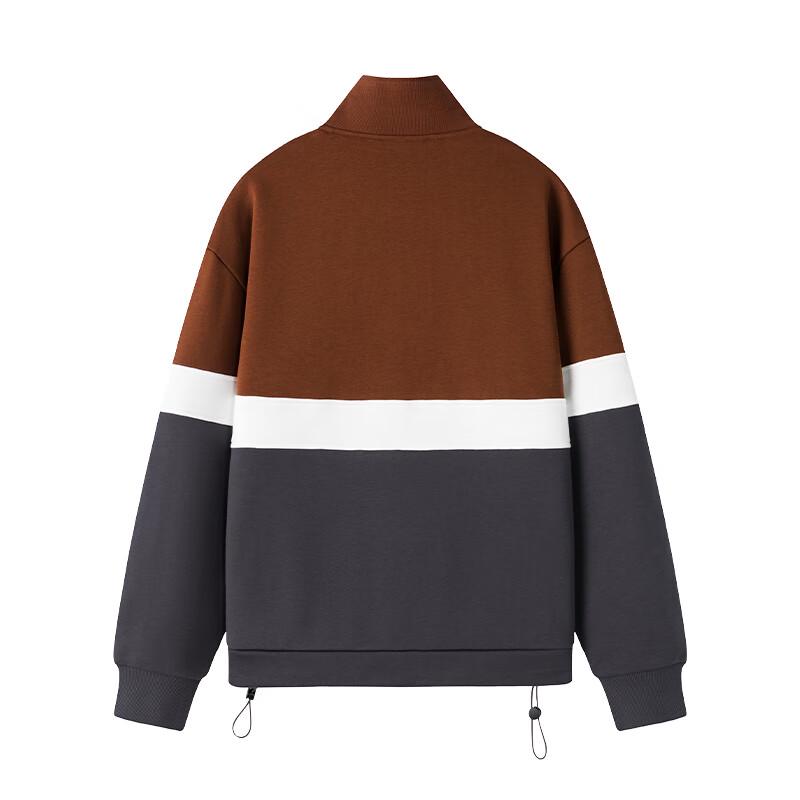 NVG·YOUNG Men's Half-Zip Striped Pullover Sweatshirt