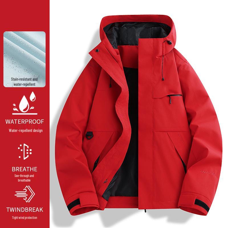 

Unisex Mountain Outdoor 3-in-1 Protective Jacket - Ideal for Travel, Thin or Thick Layer Options, Customizable Printing. L