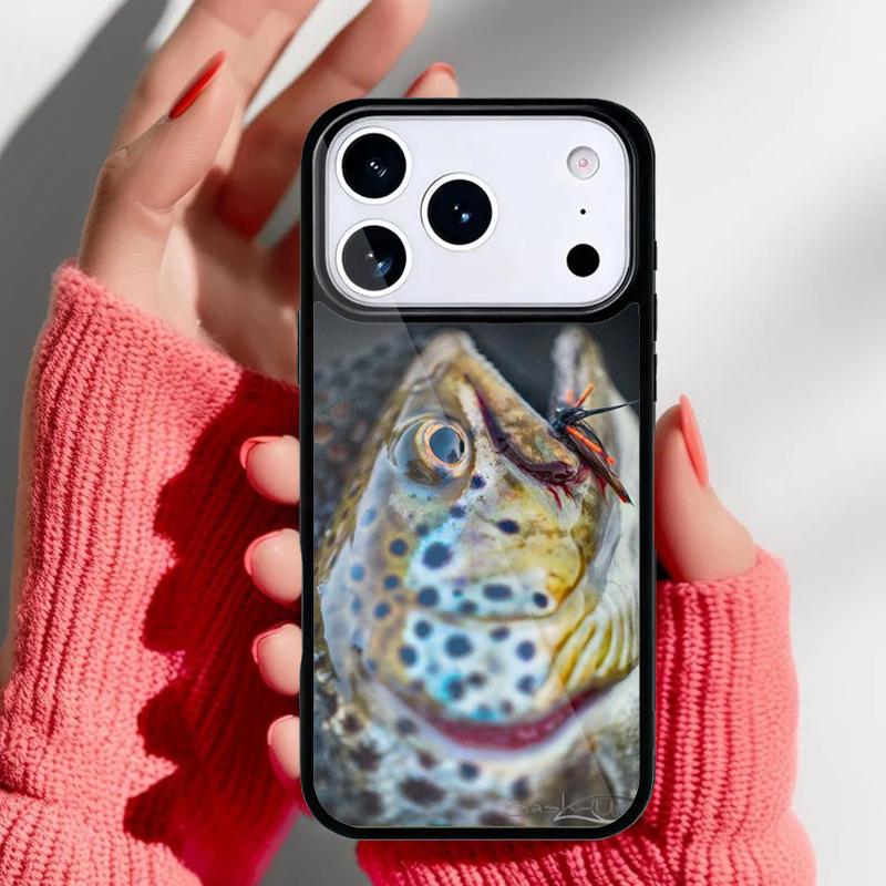 Trout Fishing Phone Case for iPhone 17 Air 16e 15 14 13 Pro Max Back Cover for 12 11 Pro Coque