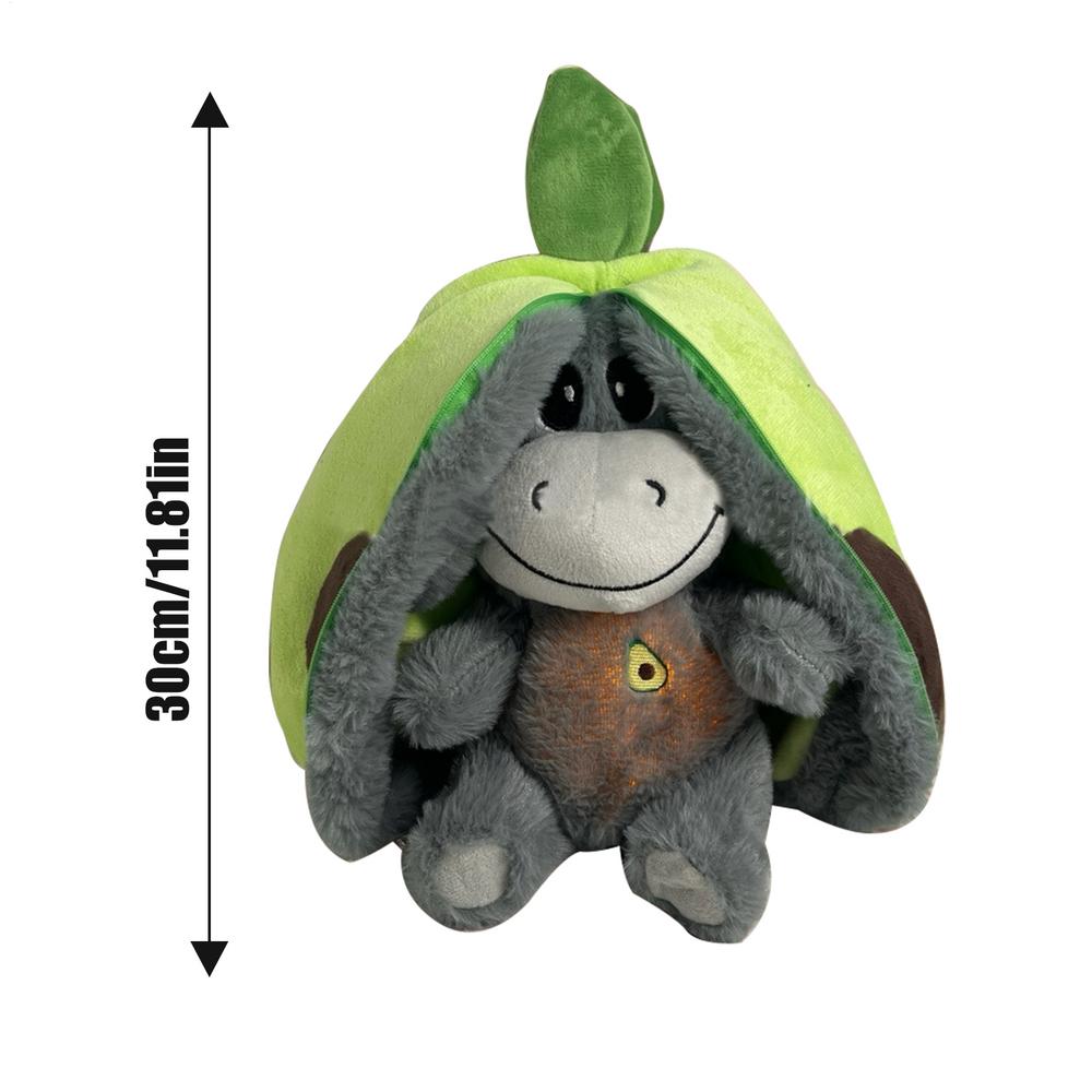 

Cute Luminous Breathing Doll With Motion Lights Plush Breathing Stuffed Doll Soft Donkeys Cartoon Plush Doll Baby зелёный
