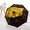 Harry Potter: Hogwarts Forbidden Journey Map StickerUmbrella with Cute Design, Portable 3-Fold Compact Umbrella for Men & Women, Valentine's Day Mothe