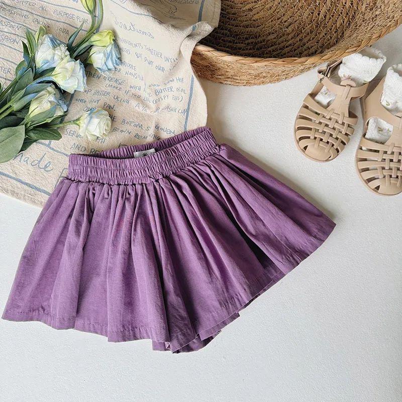 2025 Neuer Stil Koreanische Baby Mädchen Culottes: Modische Sommer-Shorts und Rock-Kombination