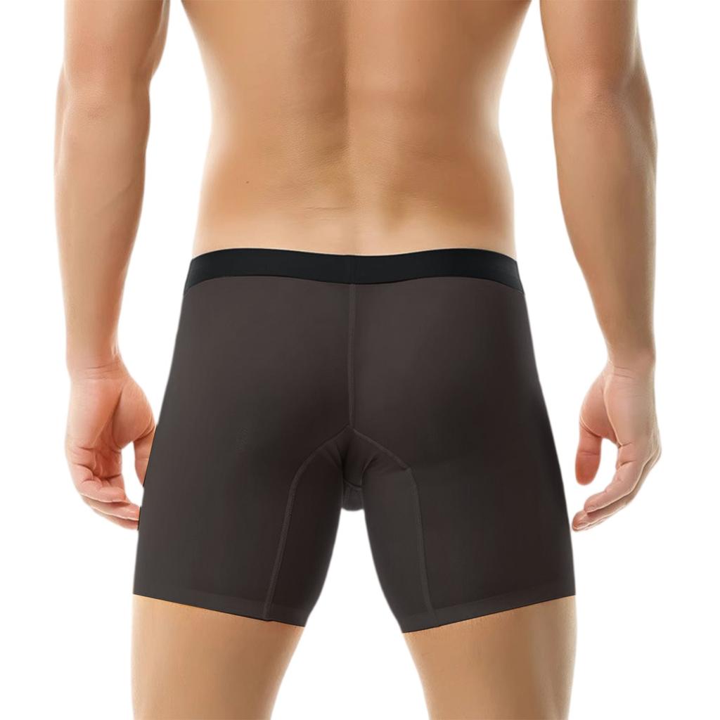 Men's Boxer Underpants, Ice Mesh Breathable Underpants, Sports Extension, Reverse Crotch Shorts