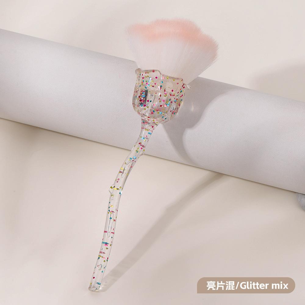 Nail Art Rose Brush Nail Art Dust Brush Soft Bristle Brush Various Colors Optional Nail Art Tool Cleaning Brush