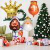 1set Kings Balloons King's Head Crown Aluminum Film Balloon Baby Shower Birthday Party Jesus Decorat King Christmas Gift Globos