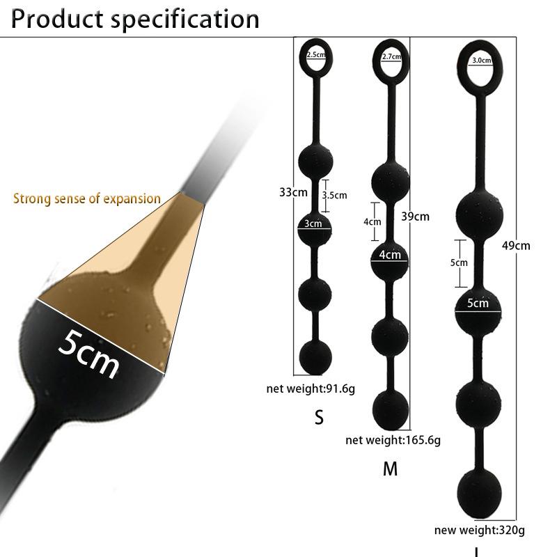 Pull Beads Anal Plug Extra-large Size Male and Female with Posterior Pull Beads Anal Masturbator Alternative Toys Adult Erotic Products