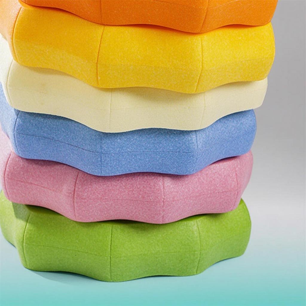 6 Pieces 2in1 Balance Stepping Stone | Rounded LowProfile Design, with