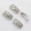 10Pcs Silver Rhinestones Buckles Metal Square Ribbon Decoration Buckle Diy Handwork Jewelry Accessory Supplies