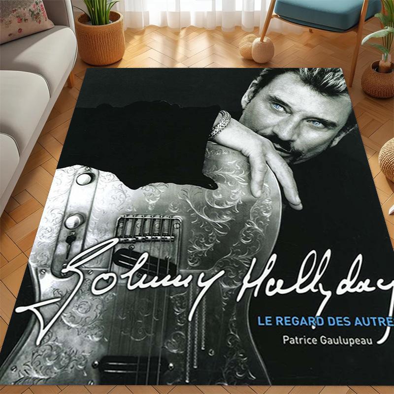 Johnny Hallyday: Life Death carpet Suitable for all seasons floor mats Dormitory decoration Protective pad Fashion