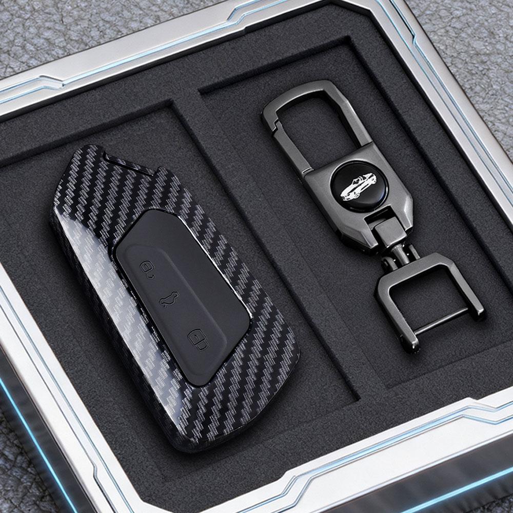 Custodia Cover in Fibra di Carbonio ABS per Chiave Auto per Vw Golf 8 Mk8 Gti Gtd R Id3 Id4 Accessori Portachiavi Protetti