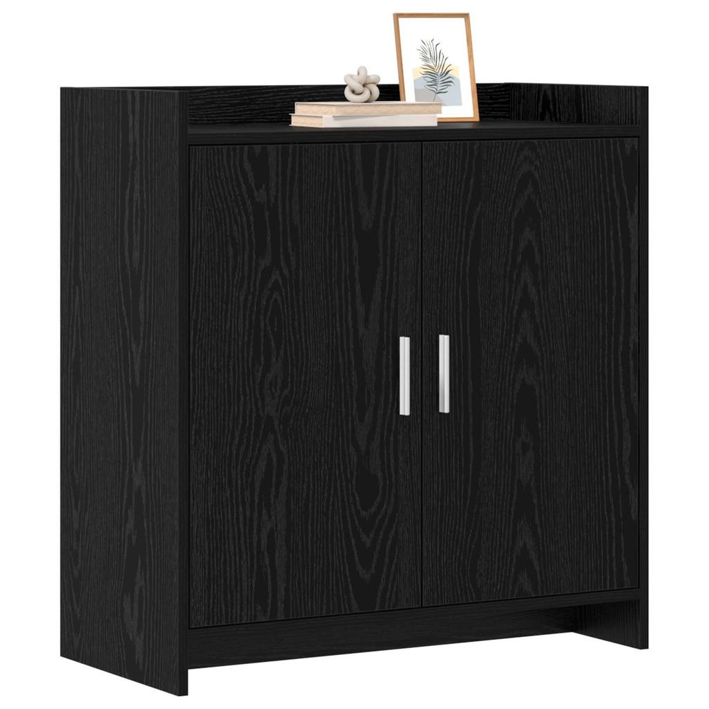 Sideboard Black Oak 72 x 36 x 80 cm Engineered Wood
