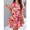 Women's Casual Vacation Printed Short-sleeved Dress
