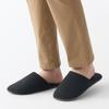 MUJI Washable Portable Size L Slippers, Large, 44427538, Black,