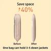 1pc Down Jacket Compression Dust Cover Wardrobe Clothes Dust Bag,New Transparent Window Hanging Hanger Bags,Suitable for Bedroom