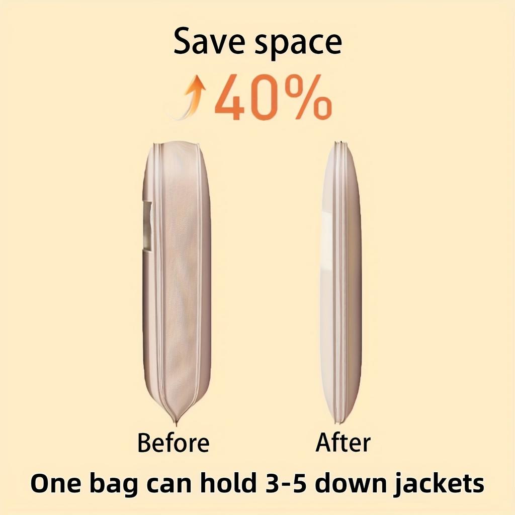 1pc Down Jacket Compression Dust Cover Wardrobe Clothes Dust Bag,New Transparent Window Hanging Hanger Bags,Suitable for Bedroom
