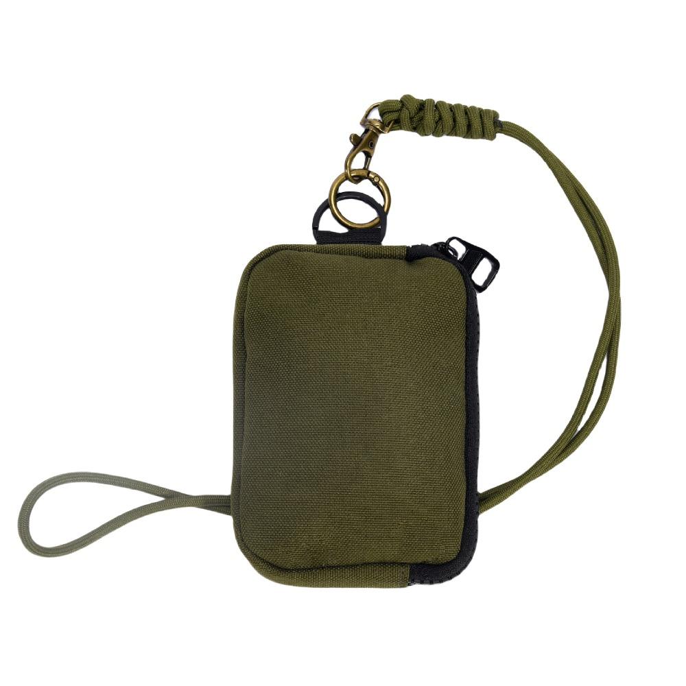 Solid Color Hanging Neck Wallet Multifunctional Small Storage Bag  Zipper Bag