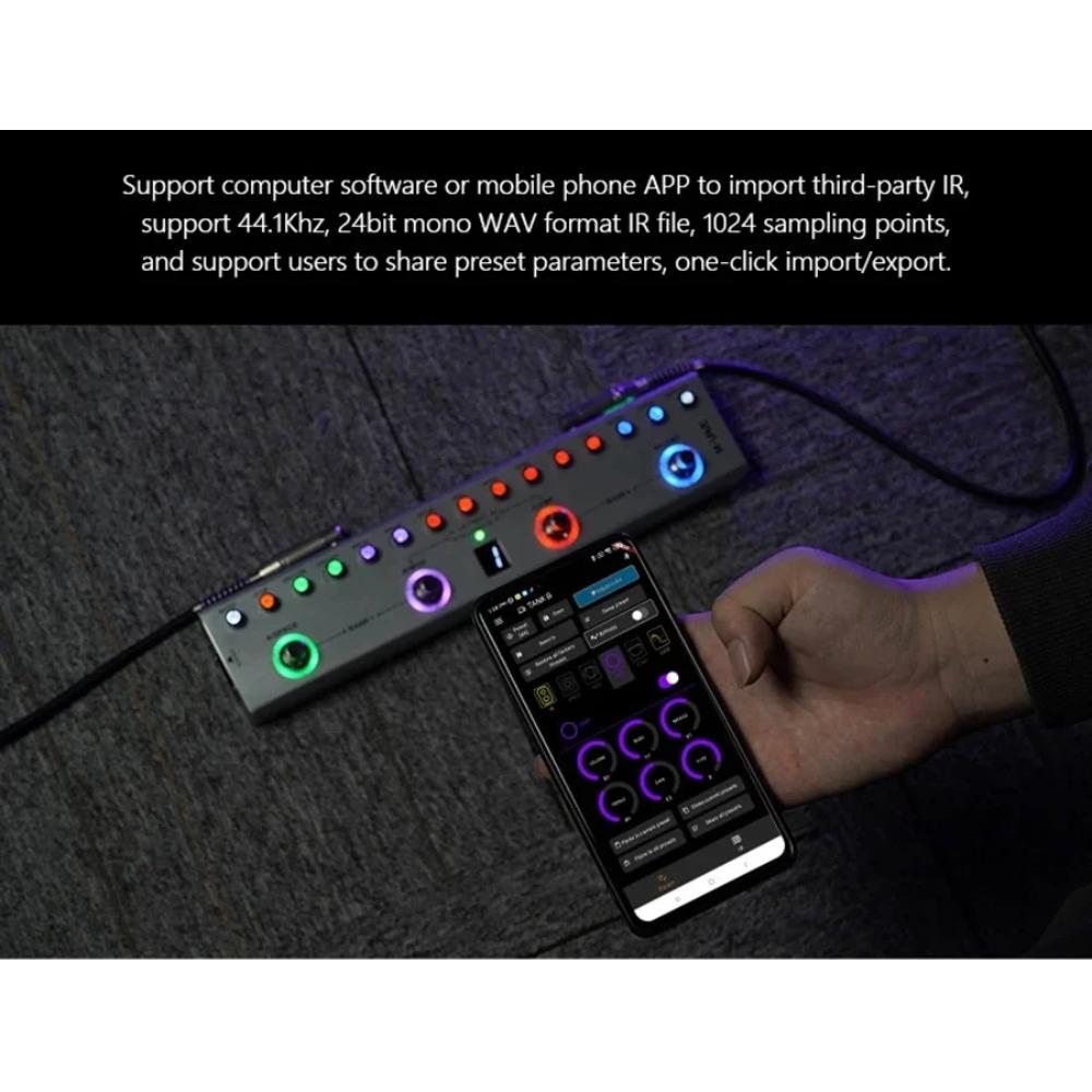 Tank-B Pro Bass Processor | 36 Custom FX Chains + IR Cab Sim | 9 Preamp/8 Slot Studio System W/USB-C Fast Charge