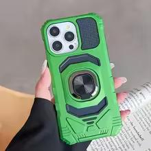 Armor Heavy Duty Case For Apple iPhone 11 12 13 14 15 16 17 Pro Max Magnetic Rotating Ring Holder Full Cover Phone Fundas Coque