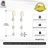 Handmade 925 Sterling Silver Dangle Earrings With Irregular Real Natural Baroque Pearls For Women Jewelry Gpe12