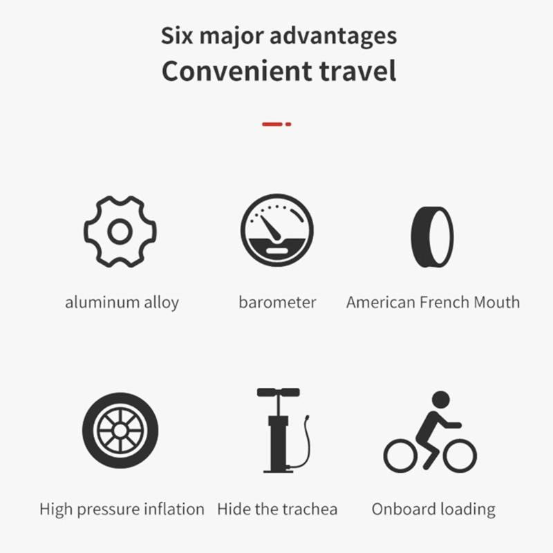 Light Weight Durability Bike Pumps With Ergonomic Portables Small Bike Pumps for Quick Inflation and Easy Operations